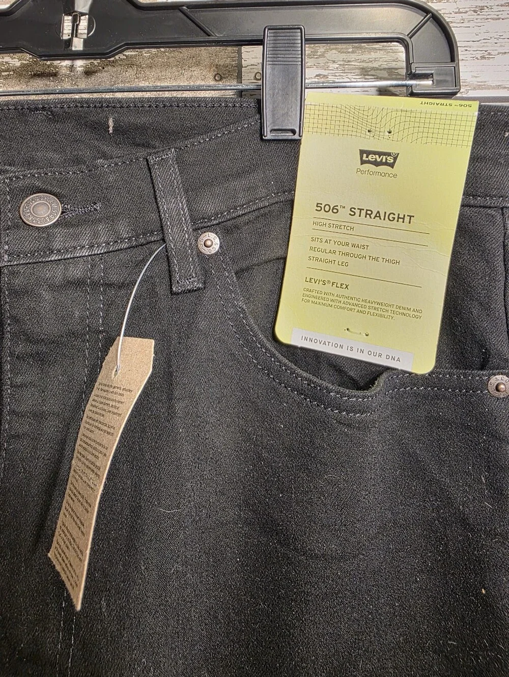 Levi's Black Straight Jeans